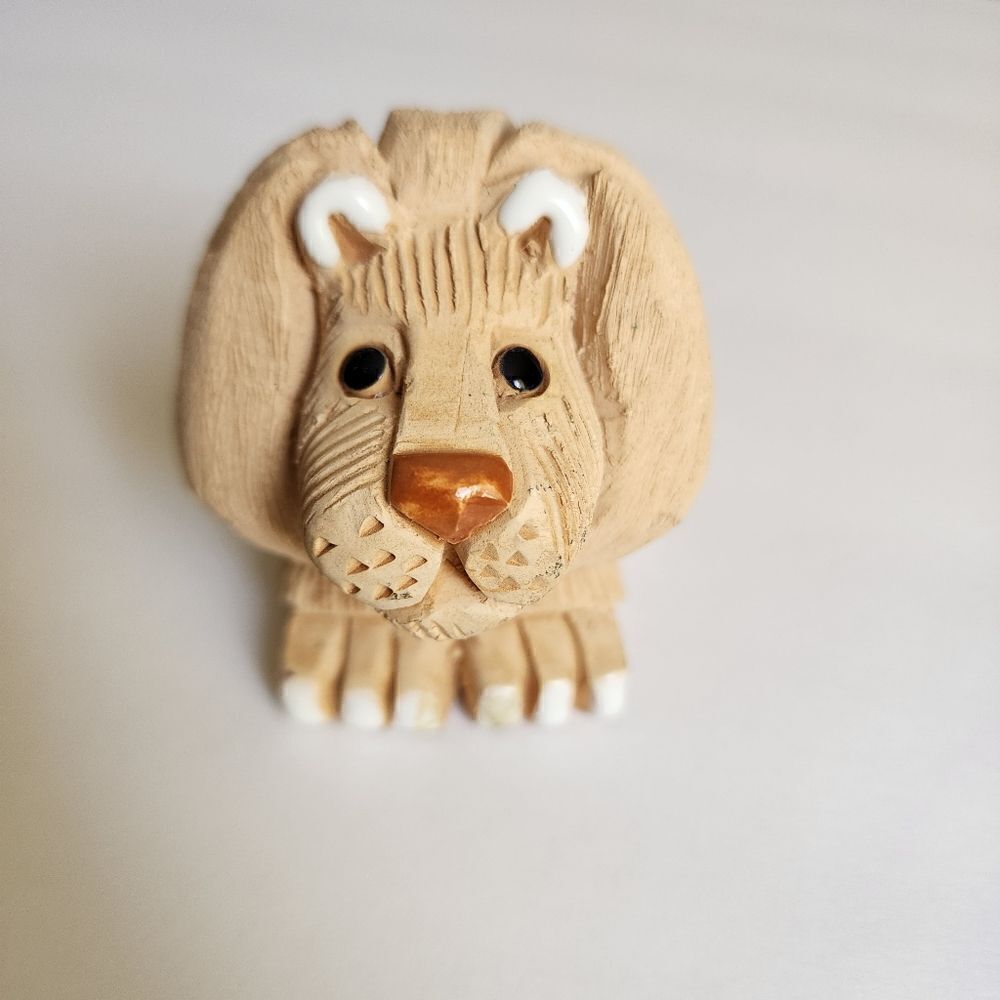 Vintage Artensania Rinconada Lion Pottery Statue From Uruguay